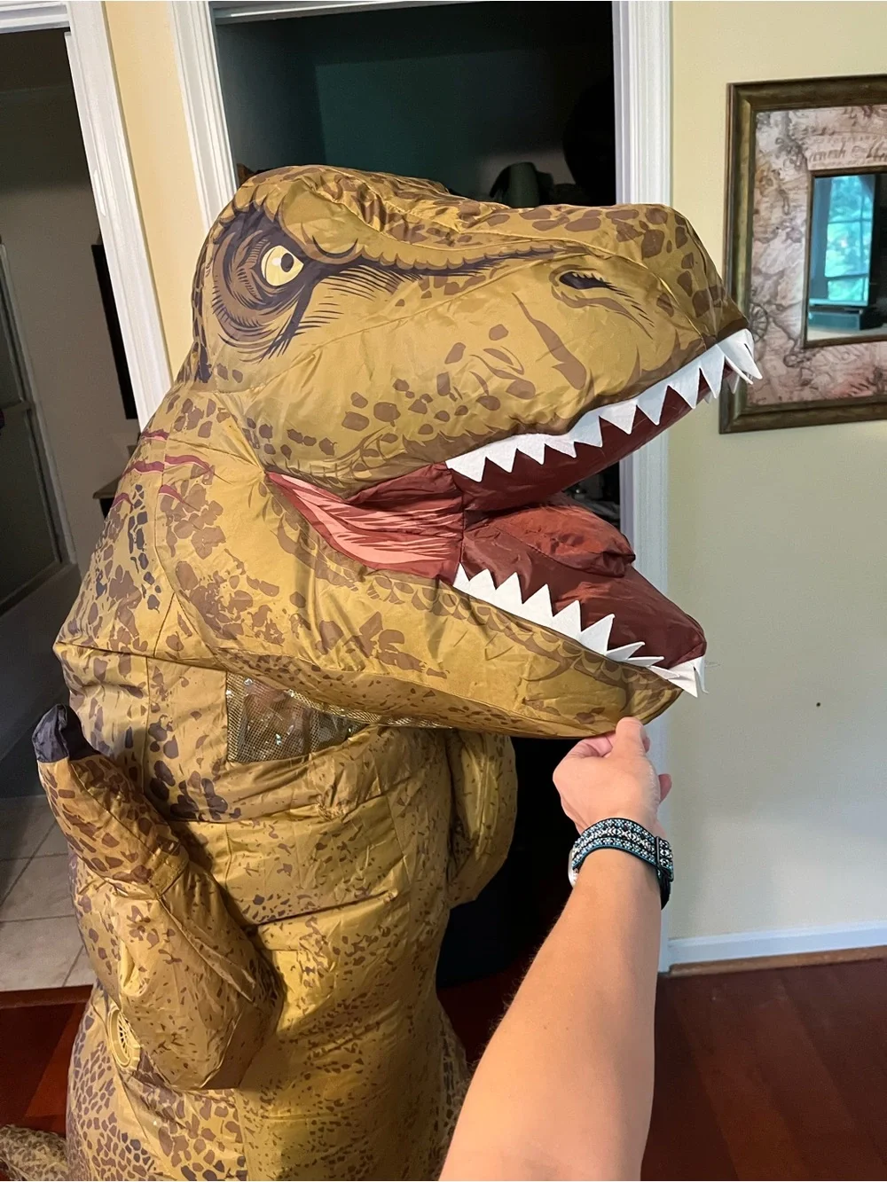 Halloween Jurassic World T-Rex Inflatable Costume - Kids OS